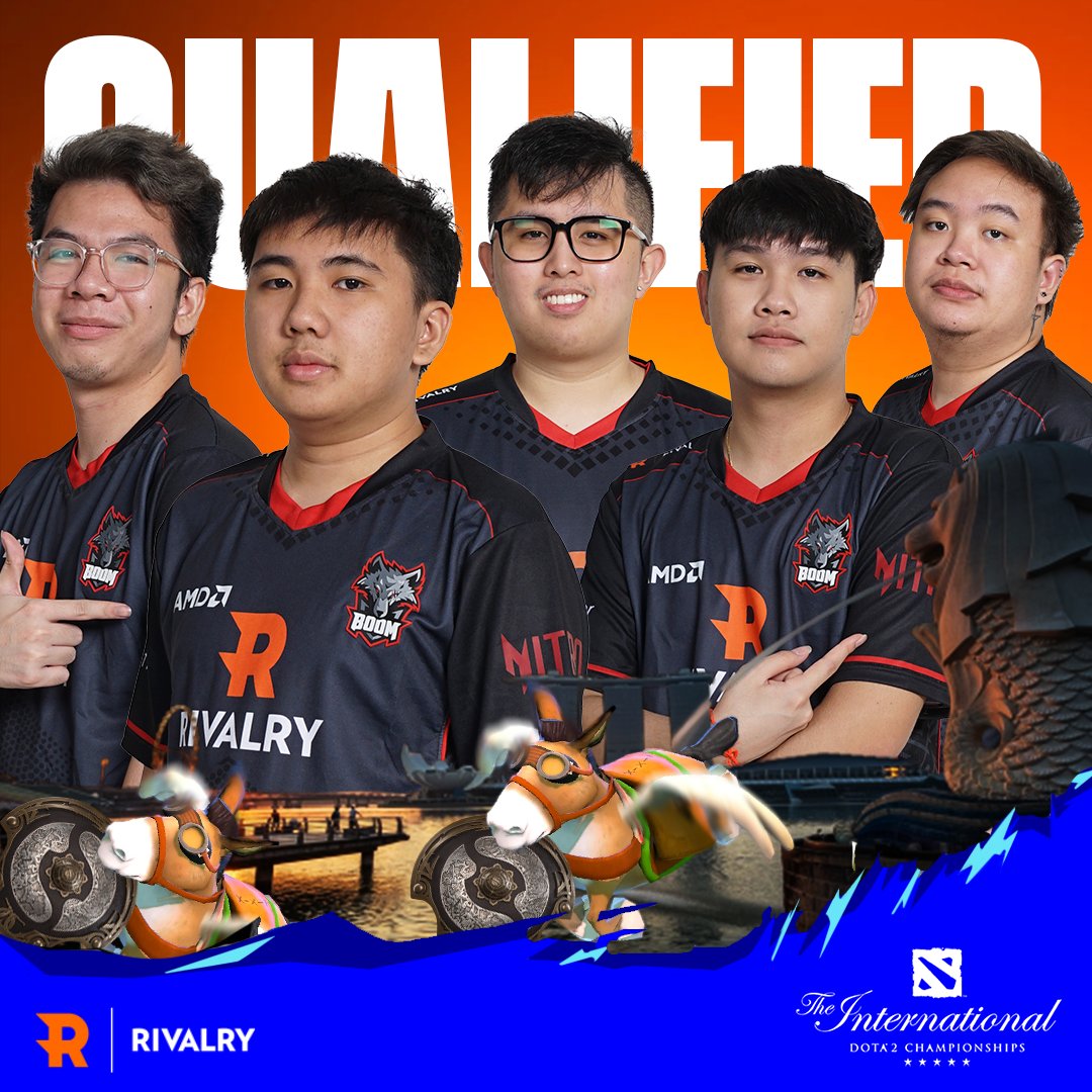 𝐓𝐡𝐢𝐬 𝐢𝐬 𝐭𝐡𝐞 𝐬𝐭𝐨𝐫𝐲 𝐭𝐡𝐚𝐭 𝐲𝐨𝐮 𝐬𝐭𝐚𝐫𝐭𝐞𝐝, 𝐢𝐬𝐧'𝐭 𝐢𝐭?

<a href="/boomesportsid/">BOOM Esports</a> are your first SEA representatives to The International 11!

Roster:

1- 🇱🇦 <a href="/jackkydota/">jackky</a> 
2- 🇵🇭<a href="/Yopajdota/">Yopaj</a> 
3- 🇮🇩 <a href="/Fbz_Saieful/">FbzDOTA</a> 
4- 🇵🇭 <a href="/TimsDOTA/">TIMS</a> 
5- 🇵🇭 <a href="/skemdota2/">Andrei</a> 
C- 🇲🇾 <a href="/Mushi_Chai/">Mushi</a>