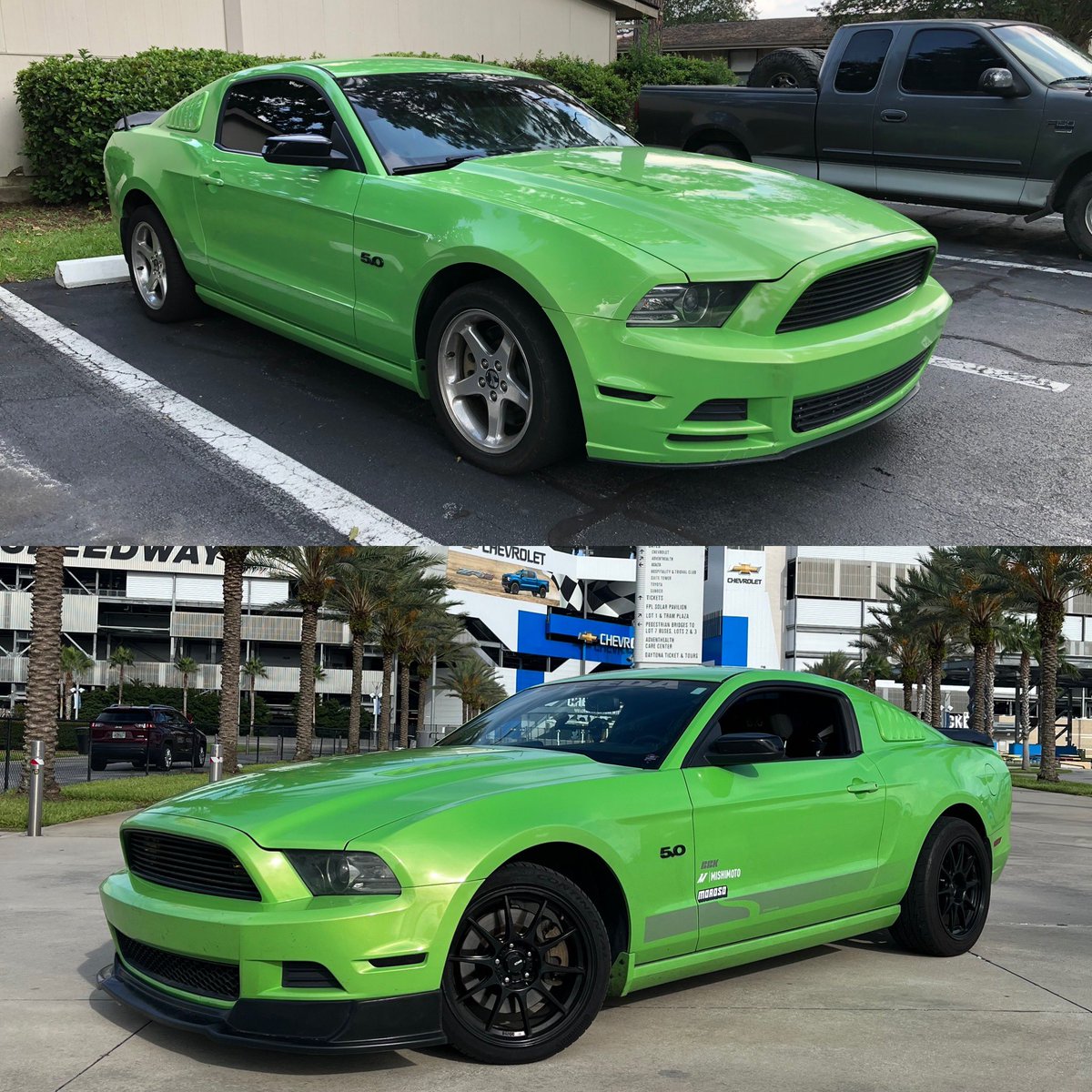 6th_gear_auto's tweet image. Before and after, one year on with Kermit! This @FordMustang has been awesome so far. Check out the new video on my #top5 favorite and least favorites about it here!

youtu.be/lApJypgK4C0

#mustanggt #custom #s197mustang #11to14mustang #mustang #fordmustang