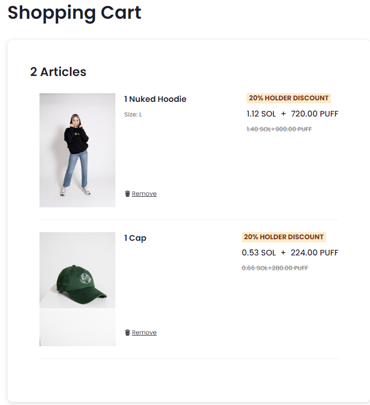SolJakey's tweet photo. This what I mean @StonedApeCrew really in my eyes the first project to "bridge" web and web 3. FIRST TIME USING SOL/ A STAKING TOKEN ( $PUFF) to buy an irl item! SUPER HYPED

MERCH IS clean, LFG🌿 https://t.co/wV1d5YxM4G