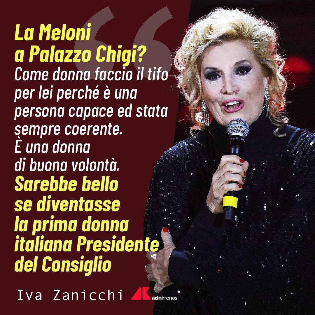 Un sincero ringraziamento a Iva Zanicchi per le parole di stima e di apprezzamento che mi ha rivolto ❤️