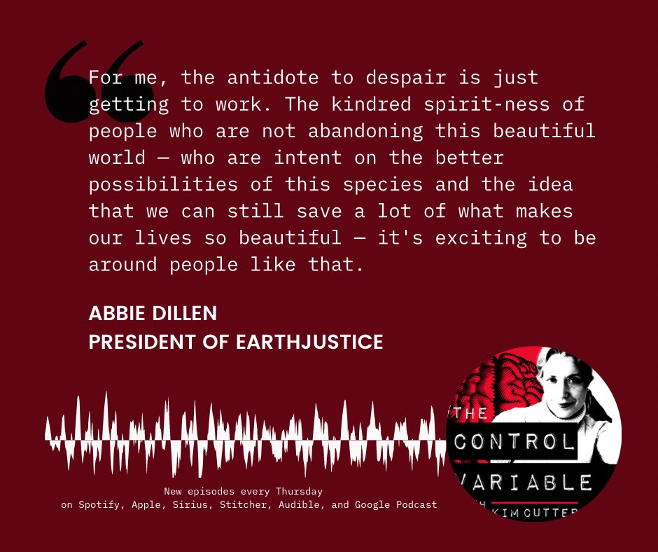 Abbie Dillen drops all of the wisdom on fighting for our beautiful planet in episode 2 of The Control Variable with Kim Cutter. Out now wherever you get your podcasts.