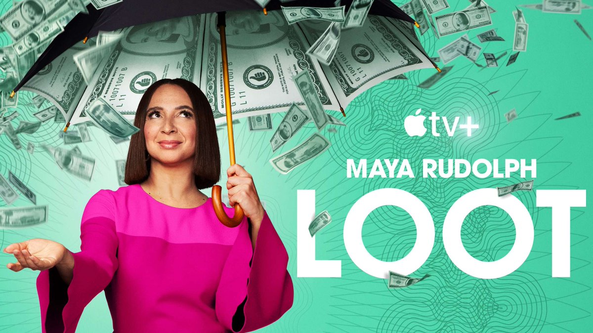 ShowbizSimon's tweet photo. The season finale of #Loot drops on Apple TV+ on Friday. I'm so glad it has been renewed for a second season but... more people should be watching and talking about it. It found its feet quickly and is genuinely very funny. And no one paid me to say that... I'm just sayin'... https://t.co/E1v1Fh1FYn