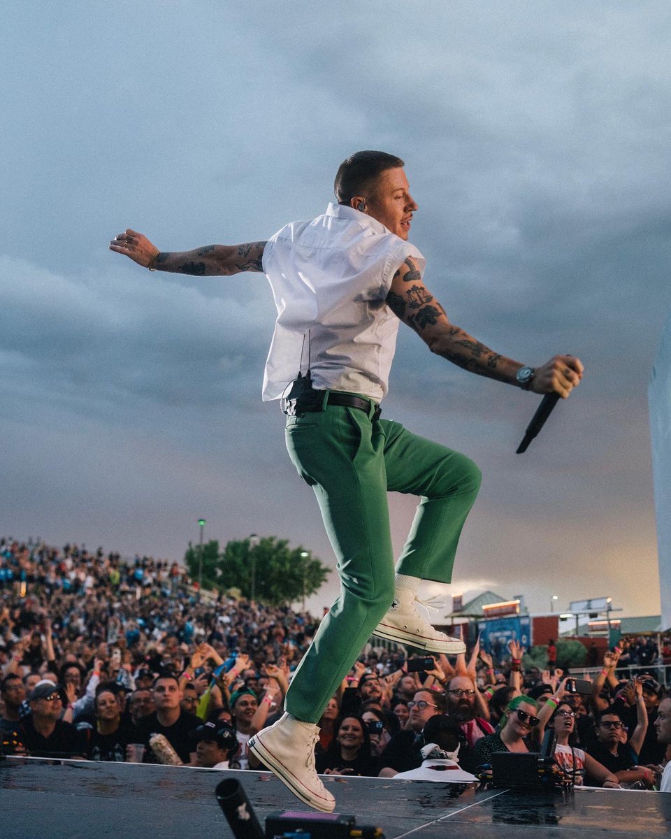 macklemore's tweet photo. ALBUQUERQUE… New Mexico will always have a special place in my heart. Tour continues Friday in Hershey 🍫❤️ https://t.co/h9gPQCnlcR