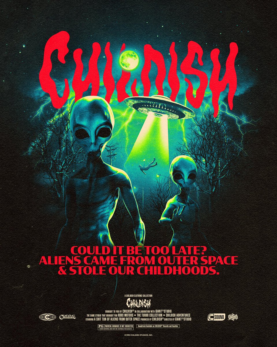 RomellCHenry's tweet photo. CHILDISH UFO DROP

I Hope you're ready for this drop because I'm so excited. 

IM ALSO GIVING 5 HOODIES AWAY EARLY TO ANYONE THAT LIKES THIS TWEET https://t.co/aZgBTfFYlF