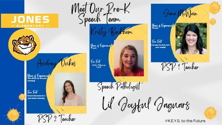 Meet our Pre-School Speech Team! Our Lil’ Joyful Jaguars are the KEYS to the Future! 
#WeAreJones
#KEYStoTheFuture