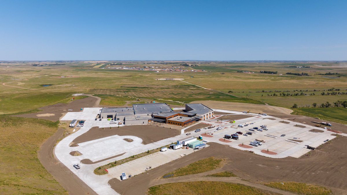 AmdakProduction's tweet photo. Early morning commute to Dickinson for a shoot, then headed north to Killdeer to scout the new Killdeer High School for the upcoming shoot for @krausanderson this fall. #construction #architecture #architecturalphotography #drone #dronephotography #publicschools #krausanderson https://t.co/9iTrgB1doL