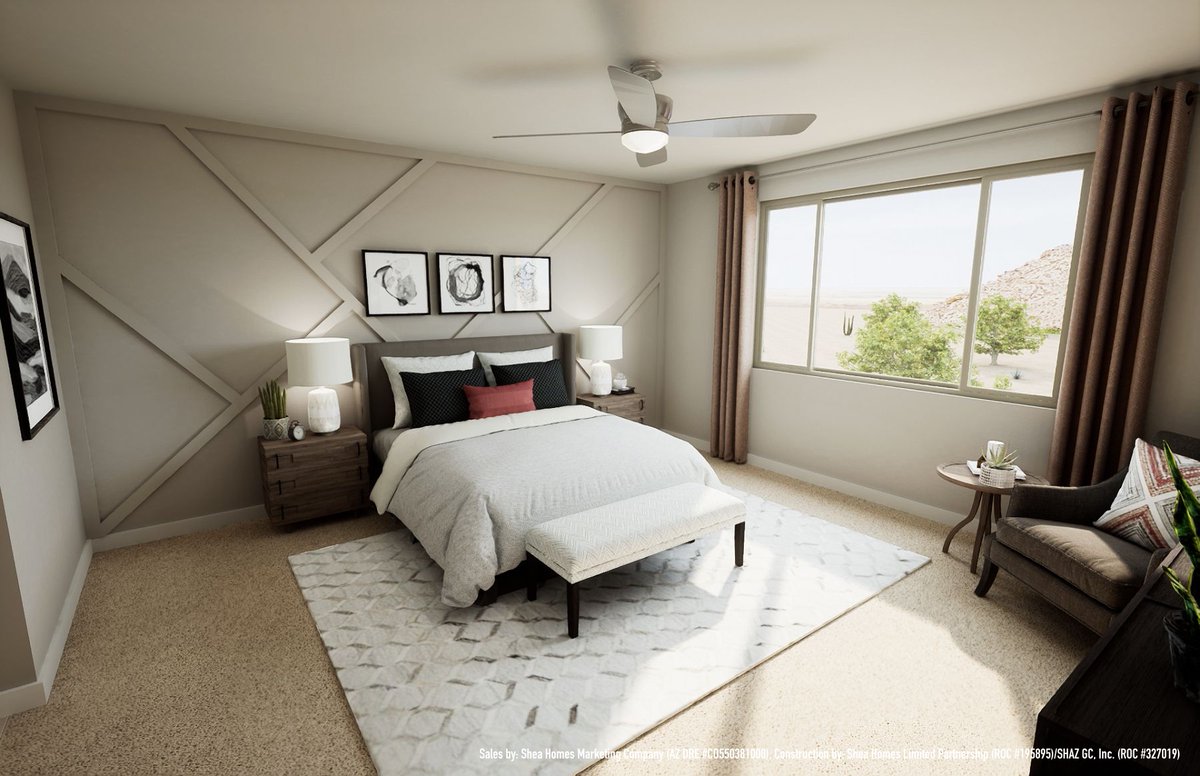 SheaHomesAZ's tweet photo. Accent walls are here to STAY, at least we hope so! 🤞
Whether it’s wood paneling, a contrasting color, or wallpaper, make the first wall you see when you walk into a room stand out. 🤩
#SheaHomes #TheSheaDifference #VisionsAtVerdeTrails #MasterBedroomInspo #AccentWall https://t.co/FSdRVO1oqh