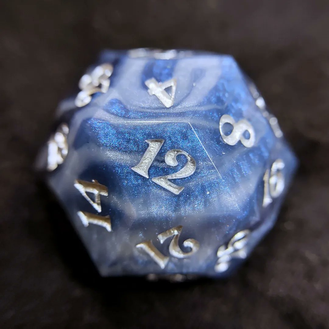 242_dice's tweet photo. Another sharp-edged d30 for my next shop update π What do you think I should name it? I'm debating the name Icy Flows, but naming is not my strong suit! π
Please let me know if you have a better idea! π
#242dice #handmadedice #d30 #dcc #dccdice #rpgdice https://t.co/XchMnJvrws