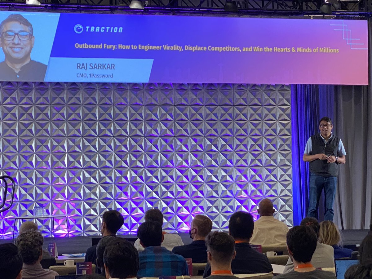 Officially an Outbound Fury convert thanks to <a href="/rajsarkar/">Raj Sarkar</a> and his humorous session <a href="/TractionConf_io/">Traction Conf</a>. <a href="/entreflow/">Entreflow Consulting Group</a> #TractionConf #marketing #startup