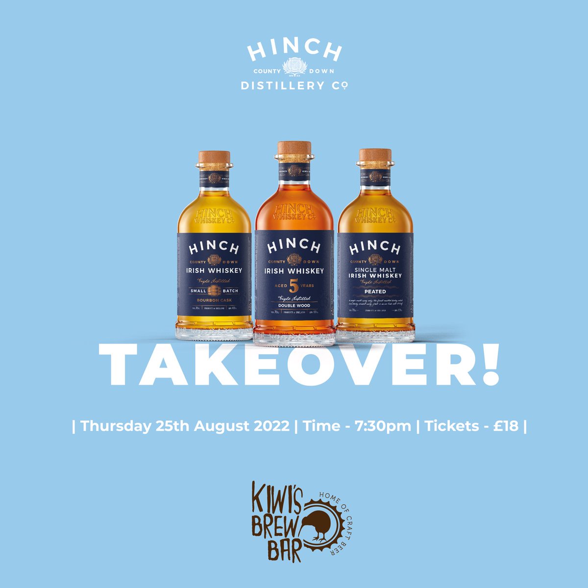 Kiwis (@kiwisbrewbar) on Twitter photo Are you ready for our second instalment of #Whiskey tasting?
Whiskey, food, Gin and music all for £18. eventbrite.com/e/399658347877 #portrush #kiwisbrewbar <a href="/hinchdistillery/">Hinch Distillery</a> Are you ready for our second instalment of #Whiskey tasting?
Whiskey, food, Gin and music all for £18. eventbrite.com/e/399658347877 #portrush #kiwisbrewbar <a href="/hinchdistillery/">Hinch Distillery</a>