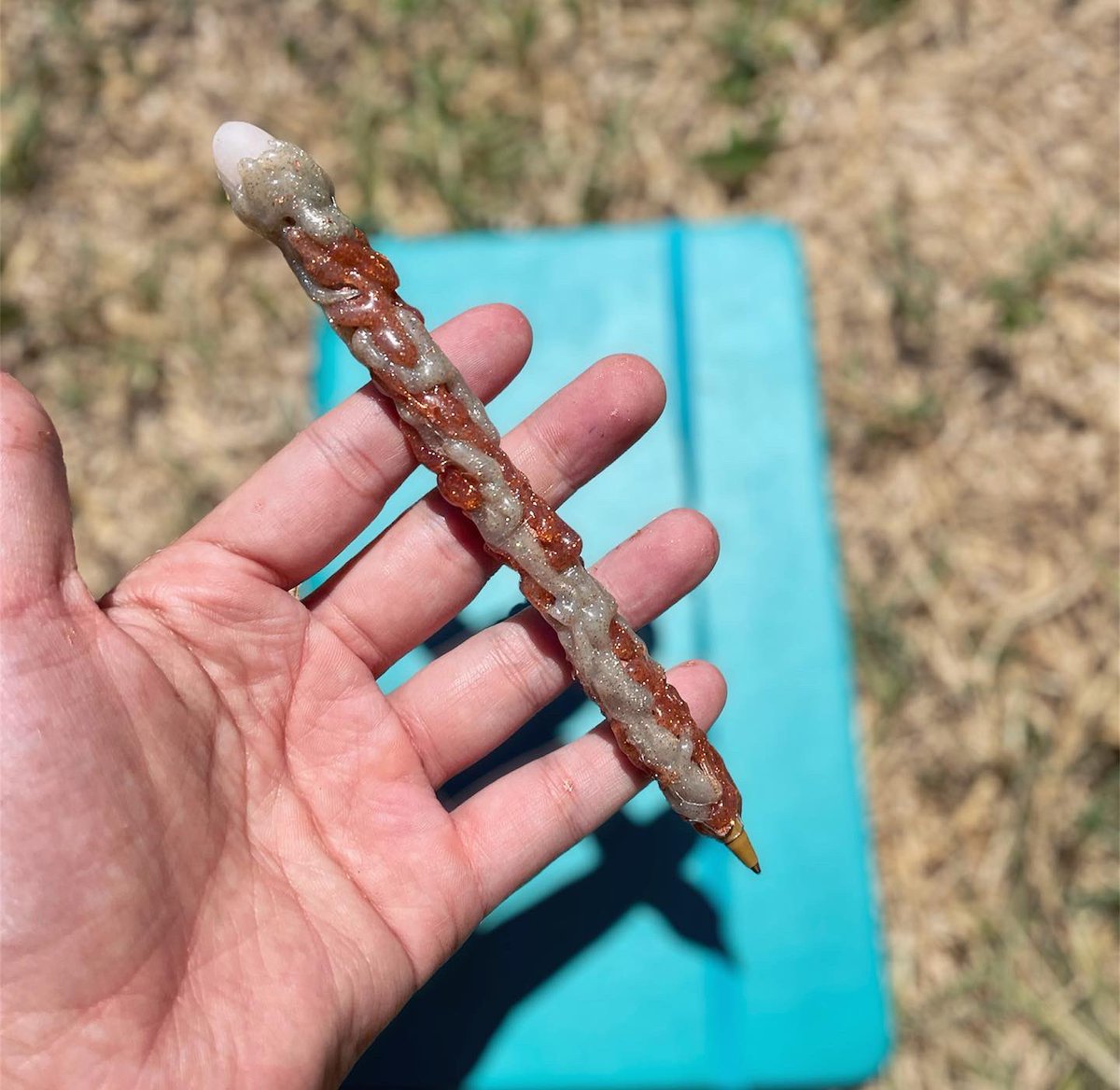 Magic wand pen - gem topped pen - wand pen - Wiccan wand - manifestation pen - pink crystal wand pen link in bio