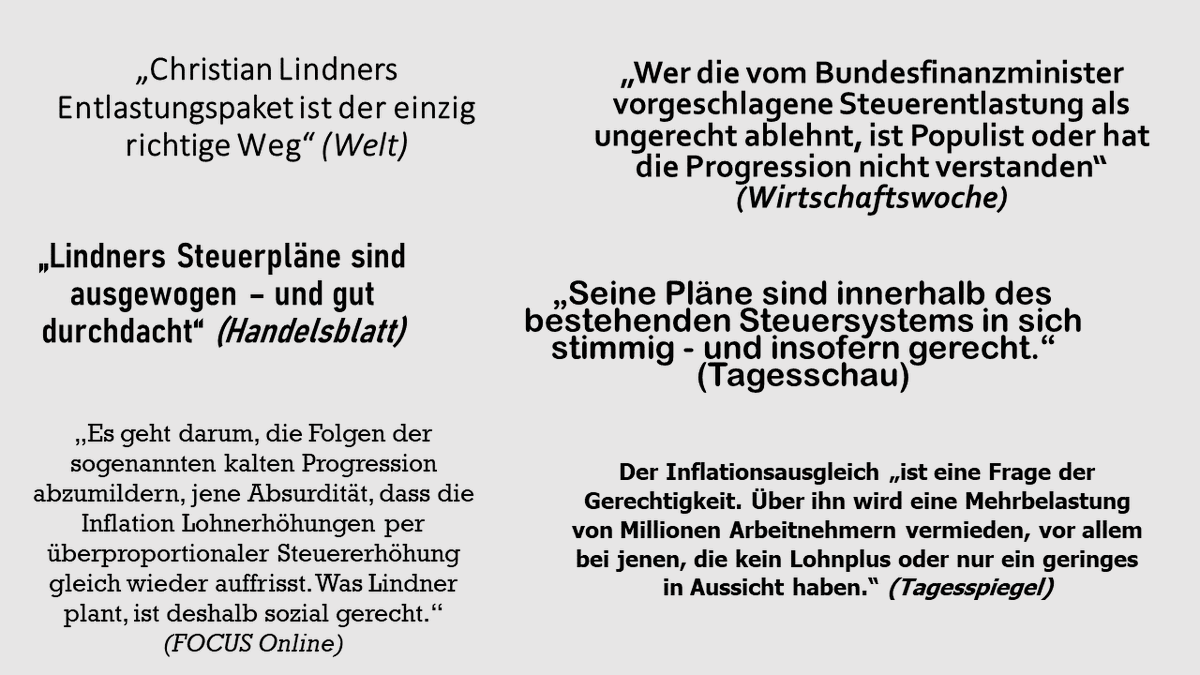 MoritzKracht's tweet photo. Wohl kaum ein Wort taucht in den Kommentaren zu den #Entlastung-Plänen von @c_lindner so oft auf wie: Gerecht. 

Auszüge von @a_nnaschneider @goffart_daniel @ThomasSigmund @UReitz  #Einkommen #Progression #Steuern #inflation #Inflationsausgleichsgesetz https://t.co/fgO2jQuQx8