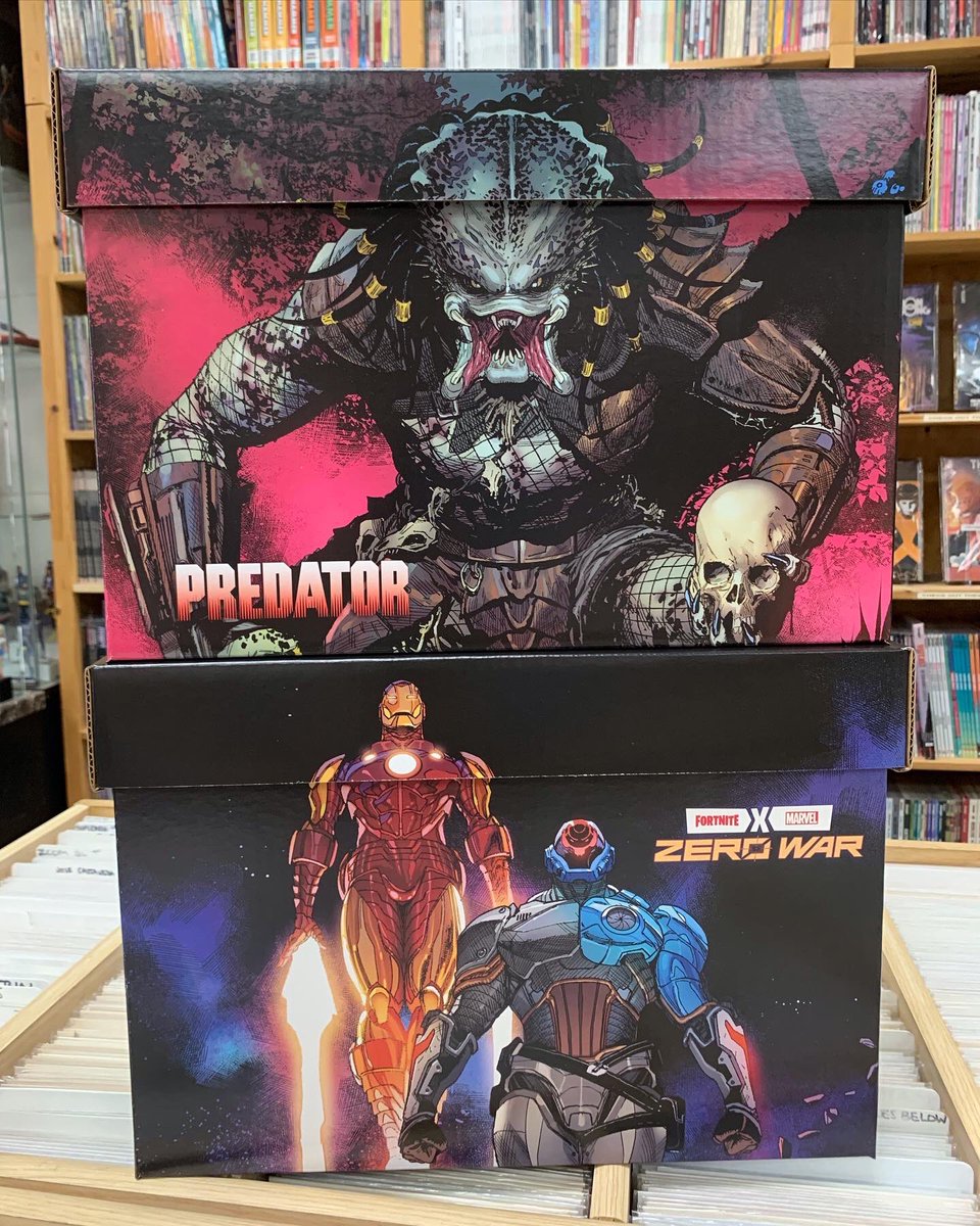 ComicsTnT's tweet image. New short boxes! Predator! Fortnite X Marvel Zero War! $11.99 each! 😀📦 #ShortBox #ShortComicBox #Predator #Fortnite #FortniteXMarvelZeroWar #Marvel #ZeroWar #ComicsToonsNToys #CTnT #TustinCalifornia