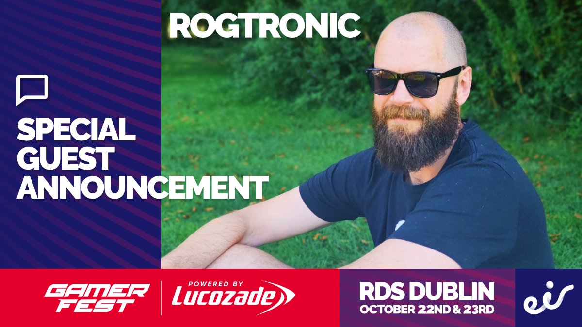 Rogtronic's tweet photo. 🚨ANNOUNCEMENT🚨
Delighted to say that I'll be a guest at @GamerFestIE this year🔥🇮🇪
Who else is going? I want to finally meet you in person!
🎟️Available now: https://t.co/HivSf9ghMd #GF_RDS https://t.co/FfruBTdYZR