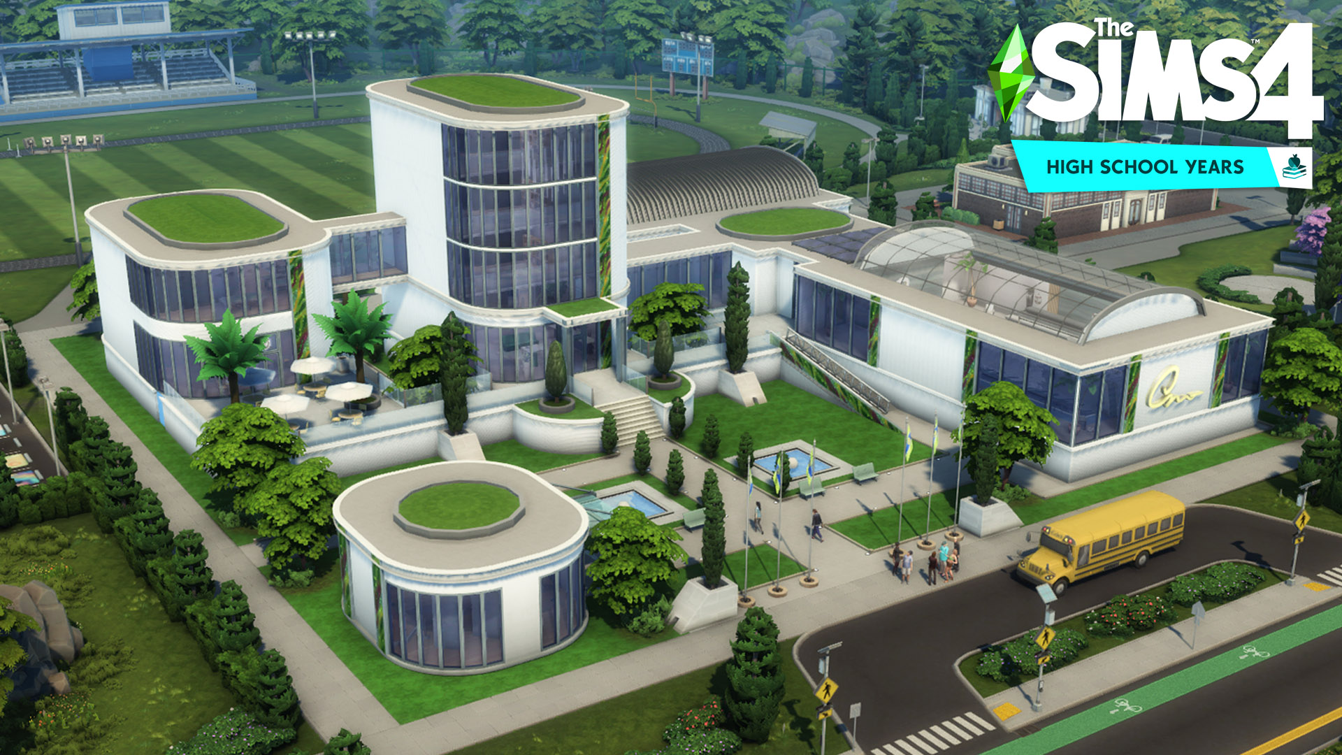 Mr. Olkan on Twitter: "Hi friends!😍 I built a modern private high school  in Copperdale!😍 📺https://t.co/xeCFLMapia And it has "literally"  everything!😅 I hope you like it!😍 #TheSims4 #TheSims4HighSchoolYears  #ShowUsYourBuilds #TheSims #Sims4 #TS4 #