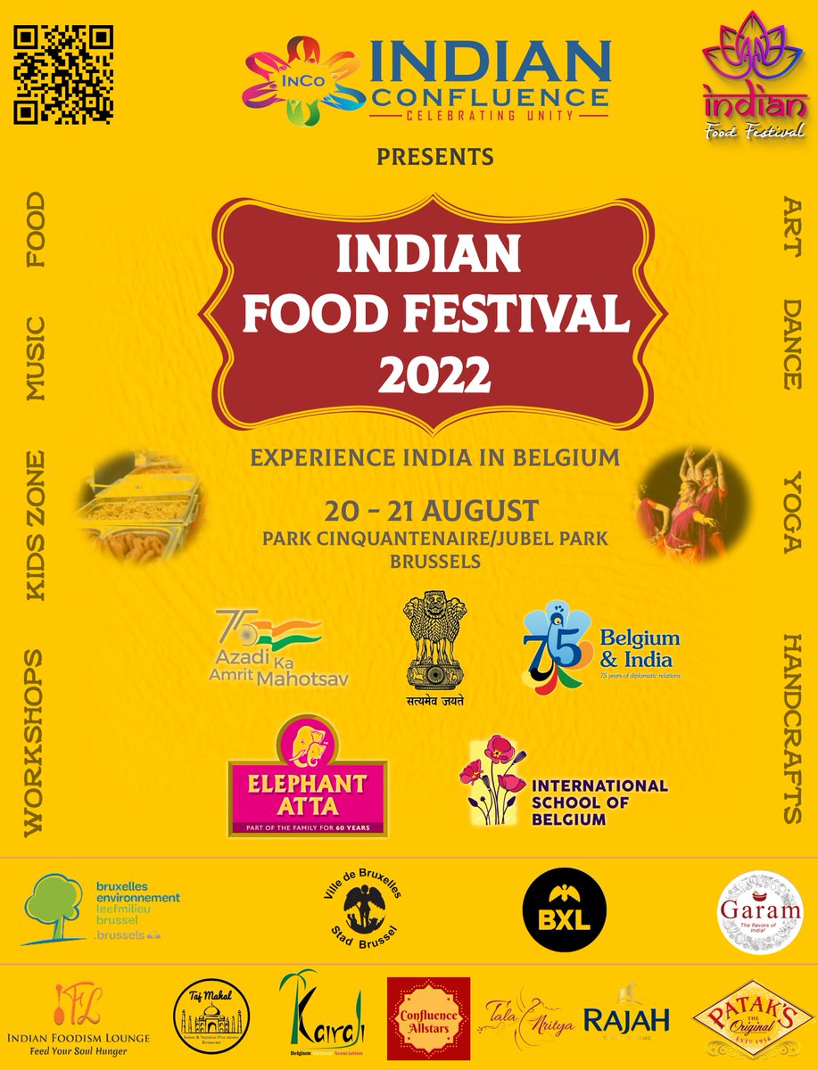India in Belgium & Luxembourg (@indembassybru) on Twitter photo Take the unique opportunity to experience India in Belgium!
Join us at the Indian Food Festival 2022!
When? 20-21 August 2022
Where? Park Cinquantenaire, Brussels
<a href="/IndianDiplomacy/">Indian Diplomacy</a> <a href="/santjha/">Santosh Jha</a> Take the unique opportunity to experience India in Belgium!
Join us at the Indian Food Festival 2022!
When? 20-21 August 2022
Where? Park Cinquantenaire, Brussels
<a href="/IndianDiplomacy/">Indian Diplomacy</a> <a href="/santjha/">Santosh Jha</a>