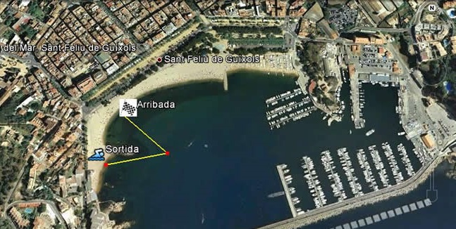 I la Travessia de l'Espigó, amb un circuit que agafa la forma d'un triangle que li falta un dels costats. La sortida és al costat de l'antiga discoteca Palm Beach i finalitza a la platja. La distància és d'uns 450 metres. Hi ha ganes de menjar-s'ho tot 😉 GRÀFICS <a href="/CAXaloc/">Aquàtic Club Xaloc</a>