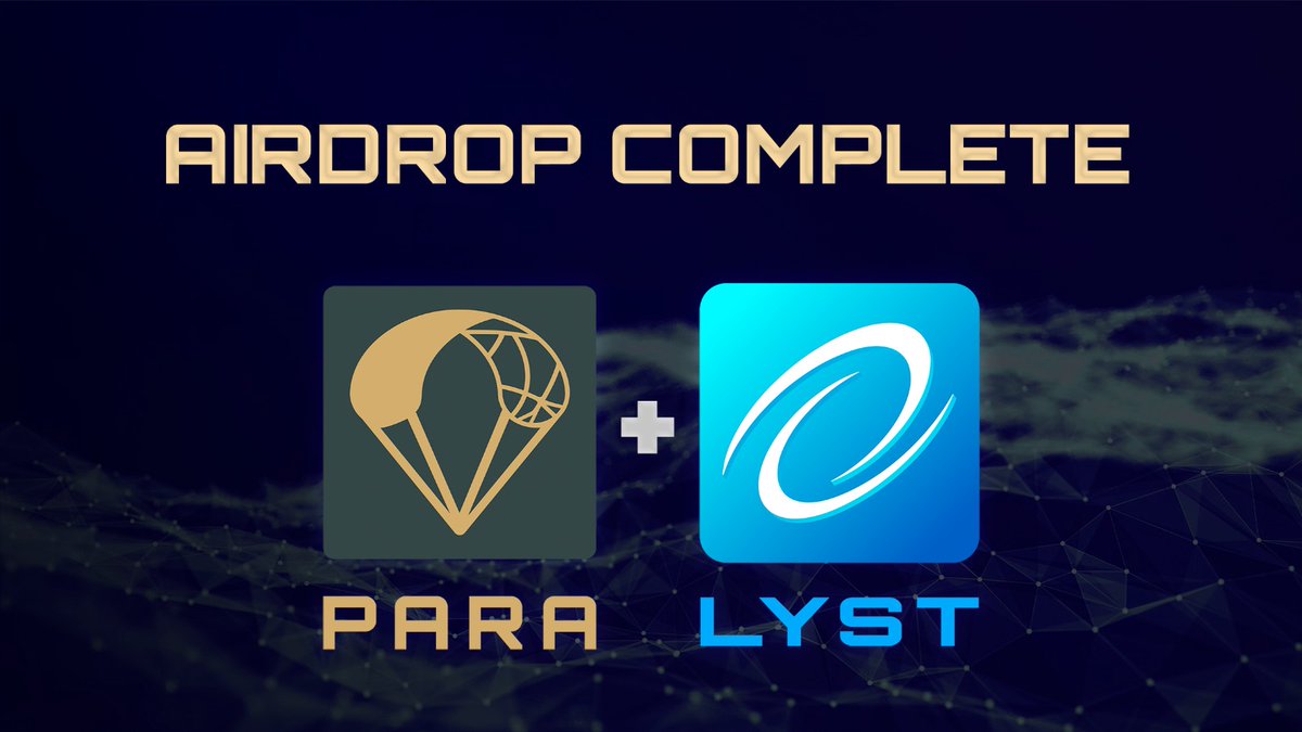 The <a href="/Parawerx/">Para</a> acquisition of <a href="/LystToken/">Crypto Lyst</a> is complete. Liquidity has been migrated and token airdrops are now complete! 

#ParaStrong #Para #Lyst #NoHolderLeftBehind #WeAreONE #Cryptocurency #Crypto #cryptocurrencies #CryptoNews #CryptocurrencyNews #Eth