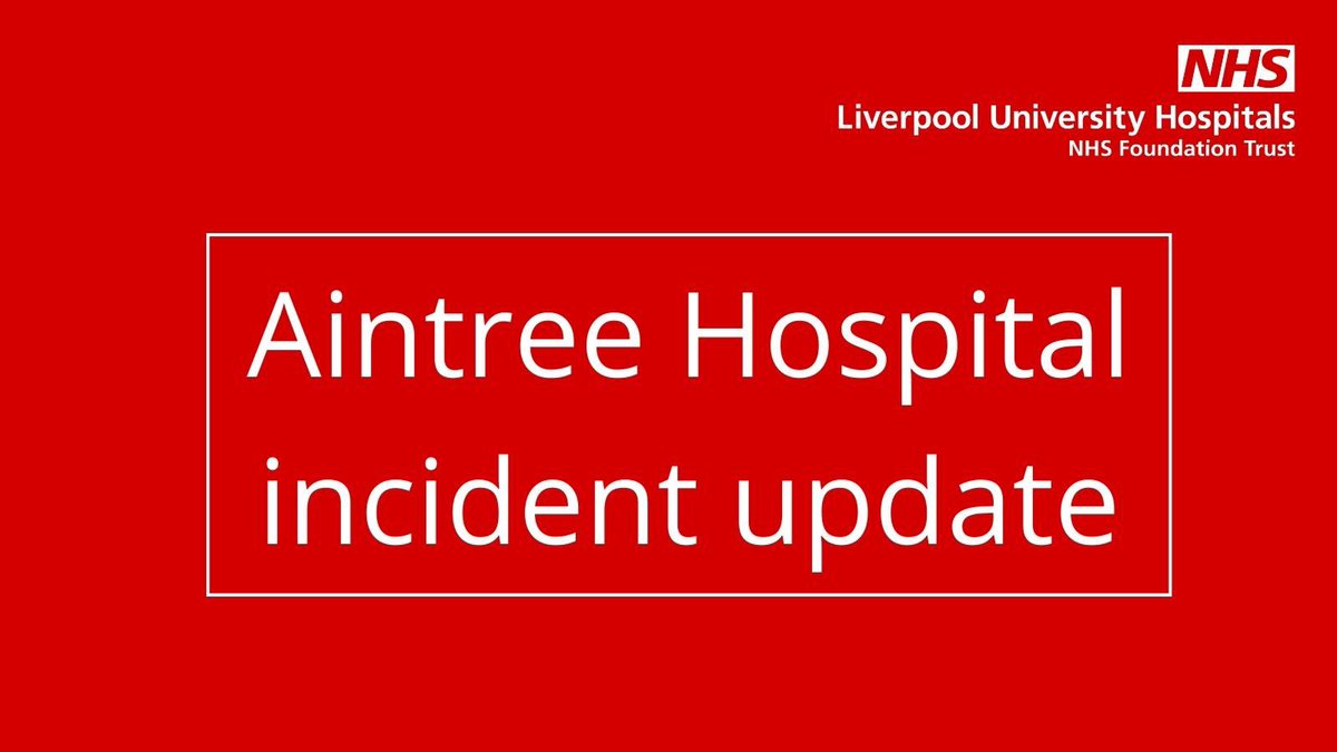 📢 | AINTREE INCIDENT UPDATE Following the fire incident that took place at Aintree Hospital this morning, the Emergency Department has re-opened 🏥 All services have resumed as normal. Thank you for your patience and support during this time.