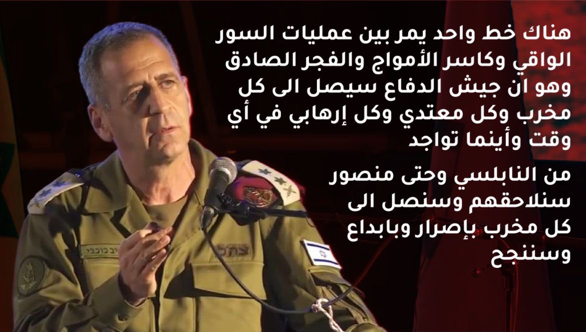 رئيس الأركان الجنرال أفيف كوخافي في ندوة خاصة بفرقة يهودا والسامرة: يوجد خط واحد يمر بين عمليات