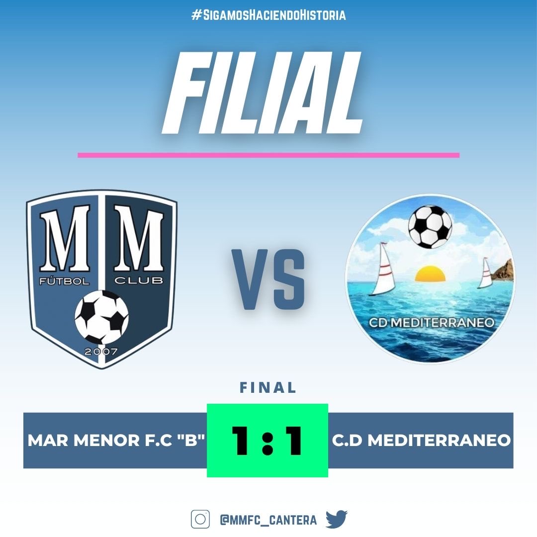 mmfc_cantera's tweet photo. #FILIAL 

Final del partido

@mmfc_cantera 1-1 @CDMediterraneo 

⚽️ Canario

#SeguimosHaciendoHistoria ⚔️ https://t.co/FGzU0AbERY