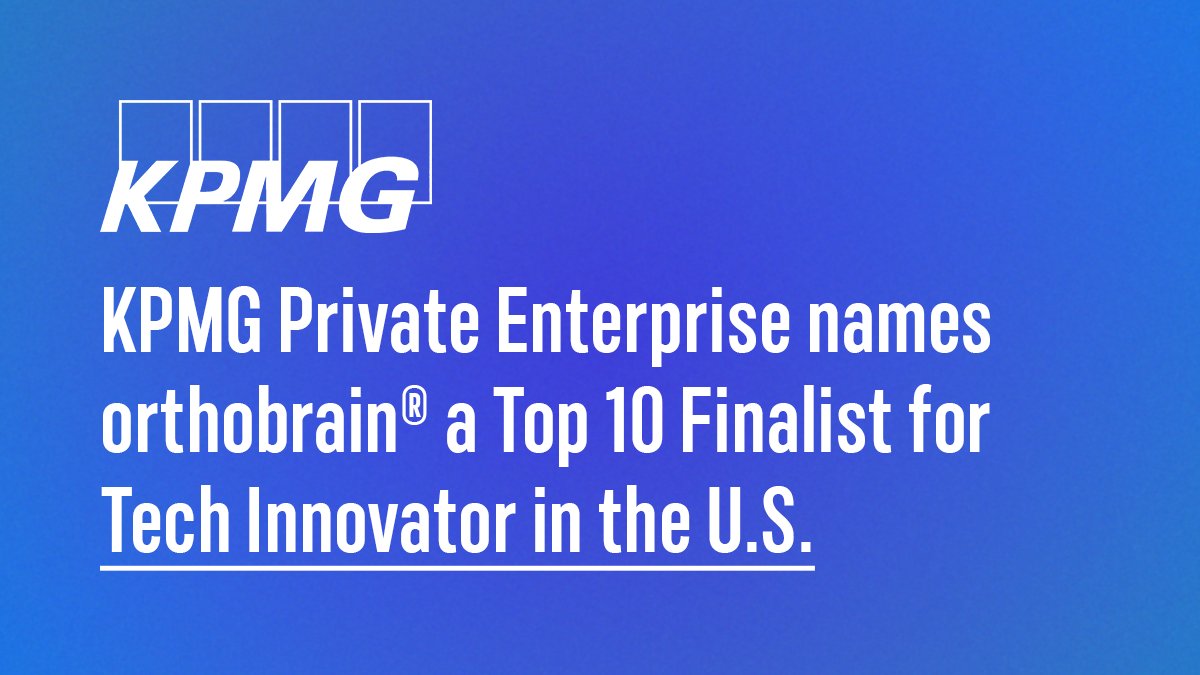 We're proud to be one of only 10 finalists across the USA to be recognized as a KPMG Private Enterprise Tech Innovator. orthobrain is owned and operated by Dentists and Orthodontists, and our momentum grows when we're able to help other Dentists succeed! Thank you KPMG👏.