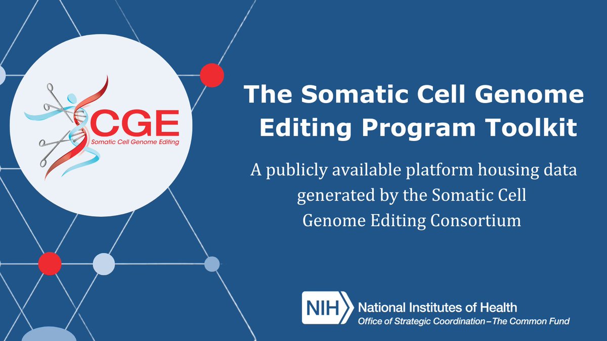 NIH Common Fund (@nih_commonfund) on Twitter photo The <a href="/somaticediting/">Somatic Cell Genome Editing (SCGE) Outreach</a> consortium launched the #SCGEToolkit, a platform housing #data generated from #SCGE studies: novel delivery systems, independent validation studies & effects of #GenomeEditing. Visit the toolkit and share your feedback at scge.mcw.edu/toolkit. The <a href="/somaticediting/">Somatic Cell Genome Editing (SCGE) Outreach</a> consortium launched the #SCGEToolkit, a platform housing #data generated from #SCGE studies: novel delivery systems, independent validation studies & effects of #GenomeEditing. Visit the toolkit and share your feedback at scge.mcw.edu/toolkit.