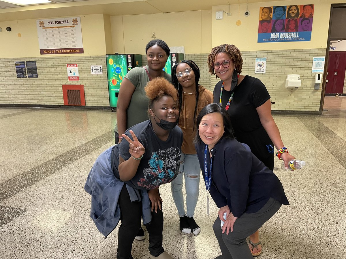 EToddBreland's tweet photo. Grateful to learn from young people at Marshall HS about what safety means to them! The leadership &amp; vision of students + resources &amp; supports provided by mentors from Children Home + Aid and Youth Advocate Programs w/ @ChiPubSchools is how we nurture safer schools &amp; communities! https://t.co/J7YkqJt529