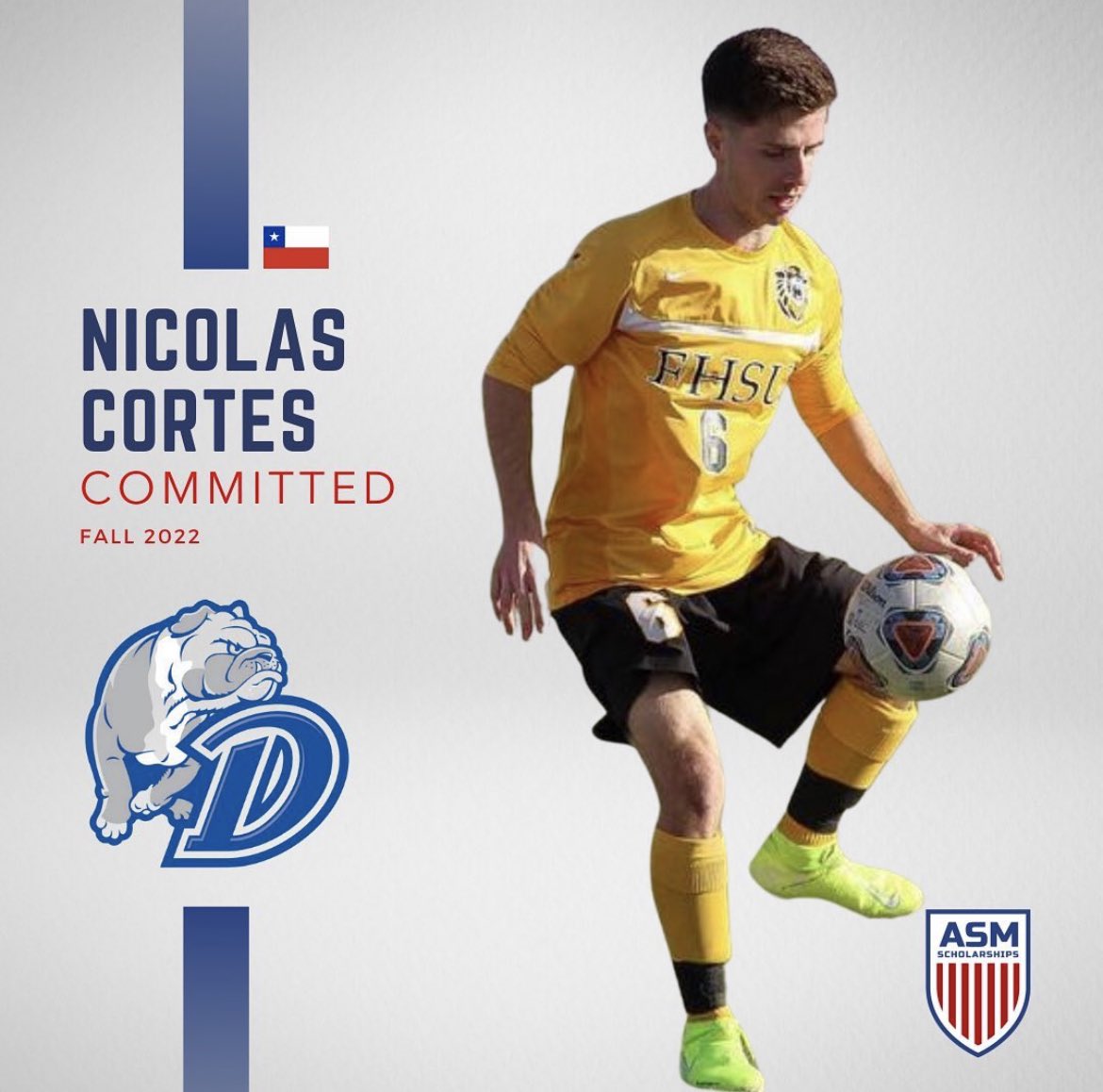 ASMSoccerTeam's tweet photo. Congratulations to soccer athlete Nicolas Cortes from Chile 🇨🇱 on his commitment to NCAA DI Drake University in Iowa!
 Best of luck @nico_cortes04
 https://t.co/LXpRD6Xbgc https://t.co/5MP6BUb6fn