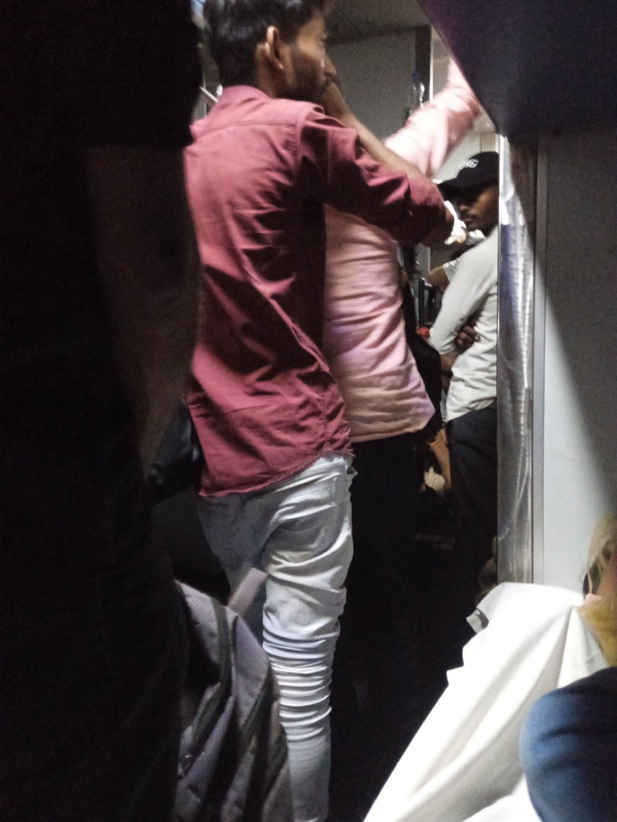 strugglllll's tweet photo. Dear @RailMinIndia I am travelling with train no 12582  many people are standing in B4 COACH  which leads to many proplem to female passengers. Neither GRP is taking action to settle down this crowd neither Ticket collector officer is taking any action.
@AshwiniVaishnaw https://t.co/5eECuDQ6NY