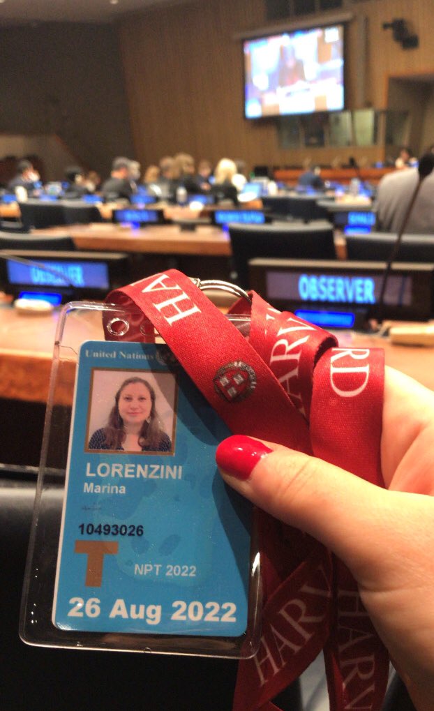 Marina Lorenzini (@mdlorenzini) on Twitter photo I am honored to be representing <a href="/ManagingtheAtom/">Managing the Atom</a> <a href="/BelferCenter/">Belfer Center</a> at <a href="/Kennedy_School/">Harvard Kennedy School</a> at the NPT Review Conference this year. I am honored to be representing <a href="/ManagingtheAtom/">Managing the Atom</a> <a href="/BelferCenter/">Belfer Center</a> at <a href="/Kennedy_School/">Harvard Kennedy School</a> at the NPT Review Conference this year.