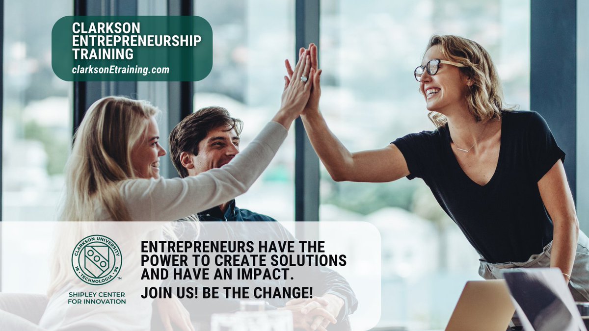CUShipley's tweet photo. Launching a new business? We've got your back!

Clarkson's new Entrepreneurship Training Program provides expert advice and insider tips on everything from funding to marketing to business strategy! 

For more information, please visit https://t.co/IazMCFD2A0 https://t.co/NBsUkDMe5F