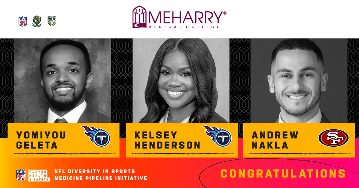 Meharry Medical College School of Medicine (@sommeharry) on Twitter photo .<a href="/MeharryMedical/">Meharry Medical College</a> was recently selected as one of four HBCUs to participate in a new initiative to increase the number of Black physicians in sports medicine.
#MeharryMedicalCollege #MedSchool #MeharryMade #SportsMedicine .<a href="/MeharryMedical/">Meharry Medical College</a> was recently selected as one of four HBCUs to participate in a new initiative to increase the number of Black physicians in sports medicine.
#MeharryMedicalCollege #MedSchool #MeharryMade #SportsMedicine