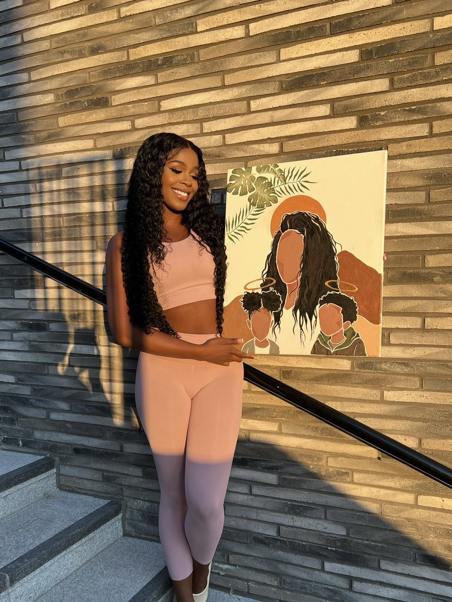 aliyahmariabee's tweet photo. an artist reached out to me and i said i wanted something to represent myself and my babies on the other side. 

look at what she created 🥺🤍 https://t.co/2izx9YaT7O