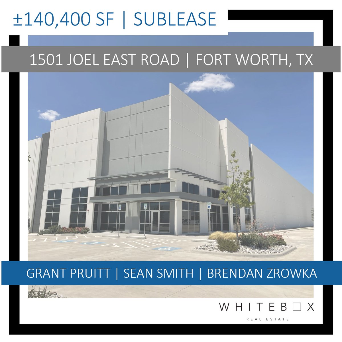 Contact Grant, Sean, or Brendan to check out this warehouse space in Fort Worth, TX. whiteboxrealestate.com/1501-joel-east…