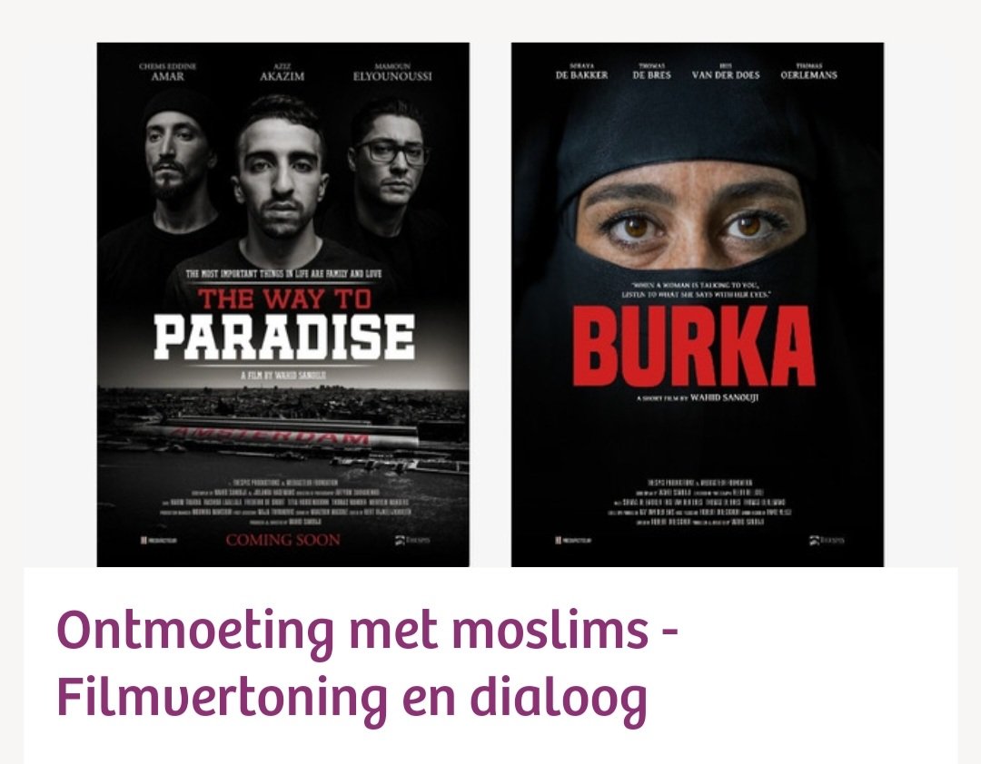 Ontmoeting met moslims - Filmvertoning en dialoog. Hoe laten christenen zich beïnvloeden door de beeldvorming over moslims?

Geef je op voor een filmvertoning en gesprek met filmmaker Wahid Sanouji in jouw kerk via:
protestantsekerk.nl/idee/ontmoetin…