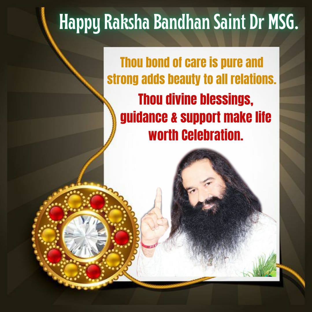 __iMVishal's tweet photo. This #RakshaBandhan, be loyal to the bond u share and promise u make. most importantly treat everyone's sister as Ur own. Saint Gurmeet Ram Rahim Ji says Small initiative from every members of society can have a big impact all over! https://t.co/EvQ24d7h1j