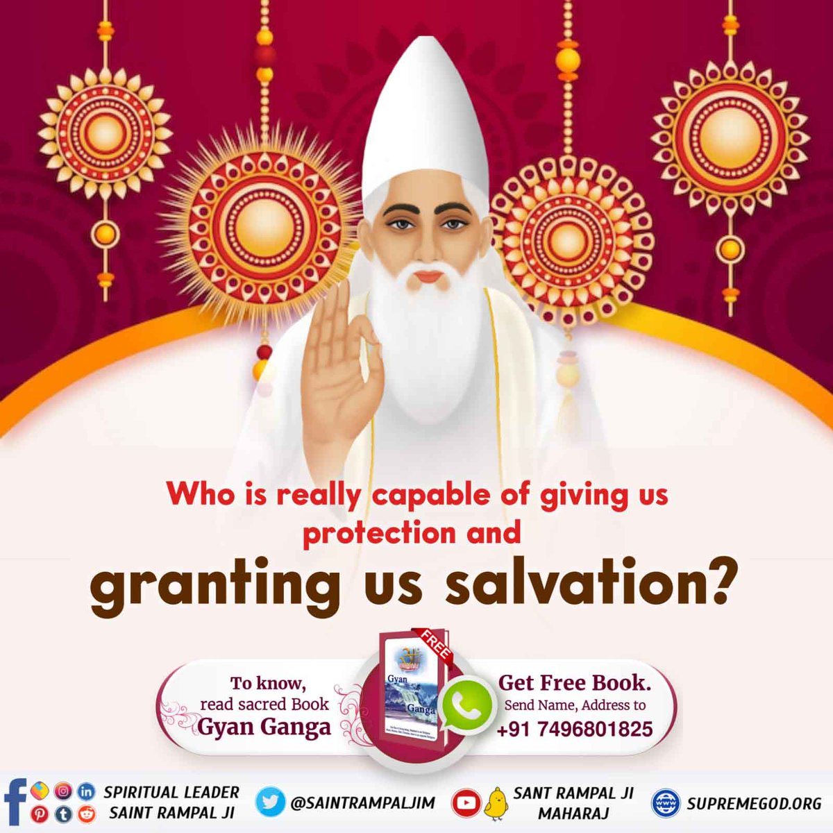 #LifeSavior_GodKabir
मानव जीवन में आये दुःख का कहर पूर्ण परमात्मा की सत भक्ति से ही टल सकता है। इसलिए असली रक्षक पूर्ण परमात्मा हैं। देखें साधना टीवी शाम 07:30 बजे।।।
👇👇