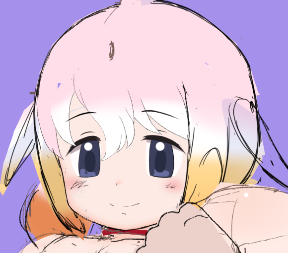 下書きの頃のが良かったような よくある話
もっとまつ毛厚くするかどうするか 