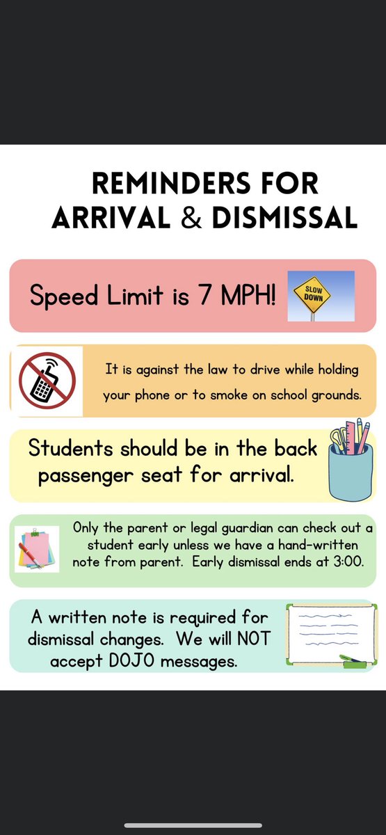 Back to School Reminders!
