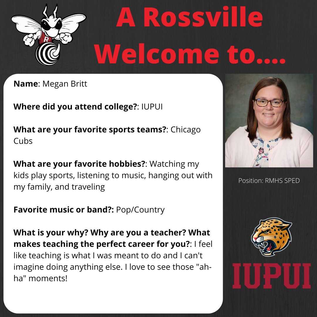 Welcome Megan Britt to the <a href="/RossvilleSchool/">Rossville Schools</a> family!  #weRrossville <a href="/terrylthompson6/">Terry Thompson</a> #ARossvilleWelcome
