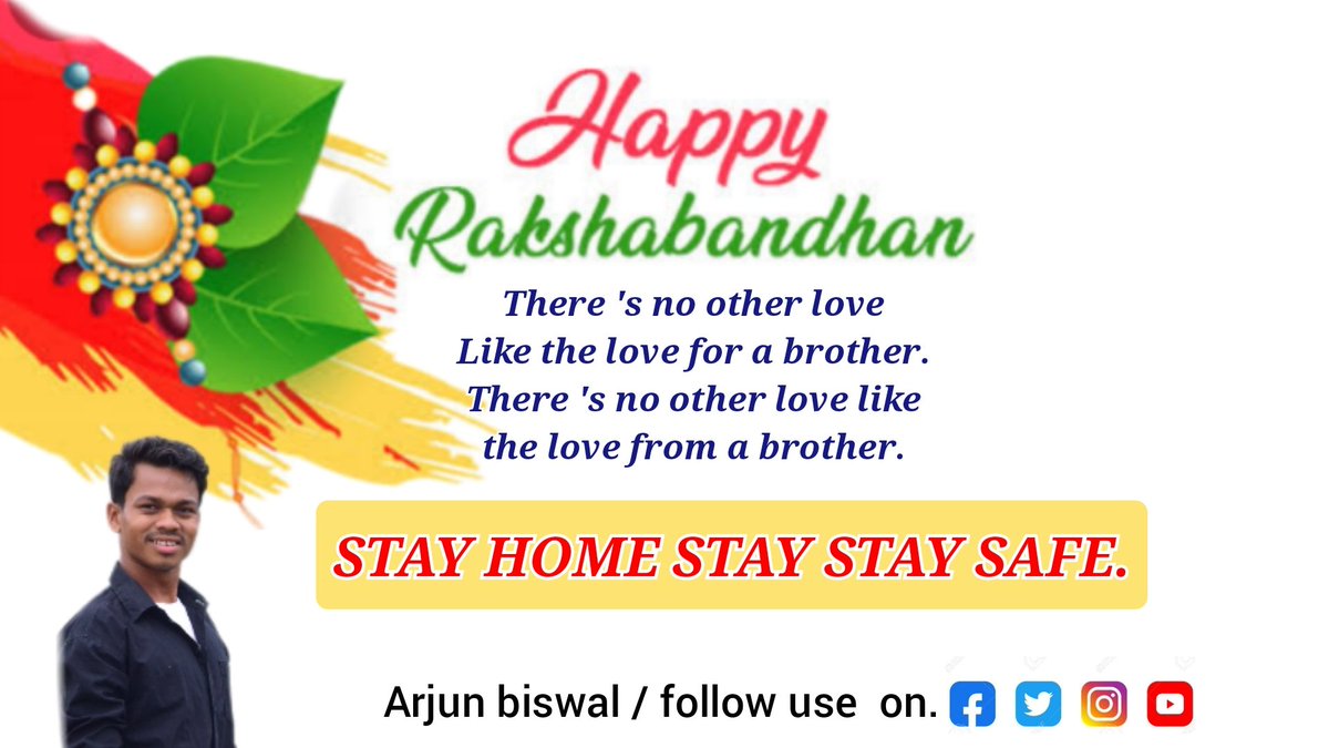 ArjunBi33387969's tweet photo. ପବିତ୍ର ରାକ୍ଷୀ ପୂର୍ଣ୍ଣମା ଉପଲକ୍ଷେ ସମସ୍ତ ଙ୍କୁ ଶୁଭେଚ୍ଛା.. https://t.co/7TYYkcCMFJ