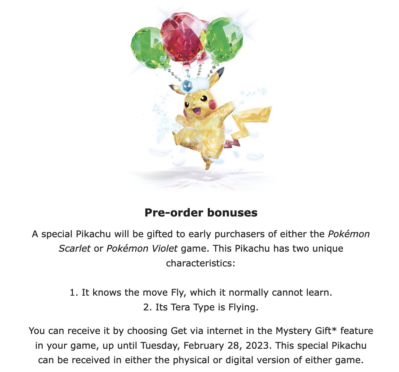 Pokémon Scarlet and Violet - Pre-orders Gifts 