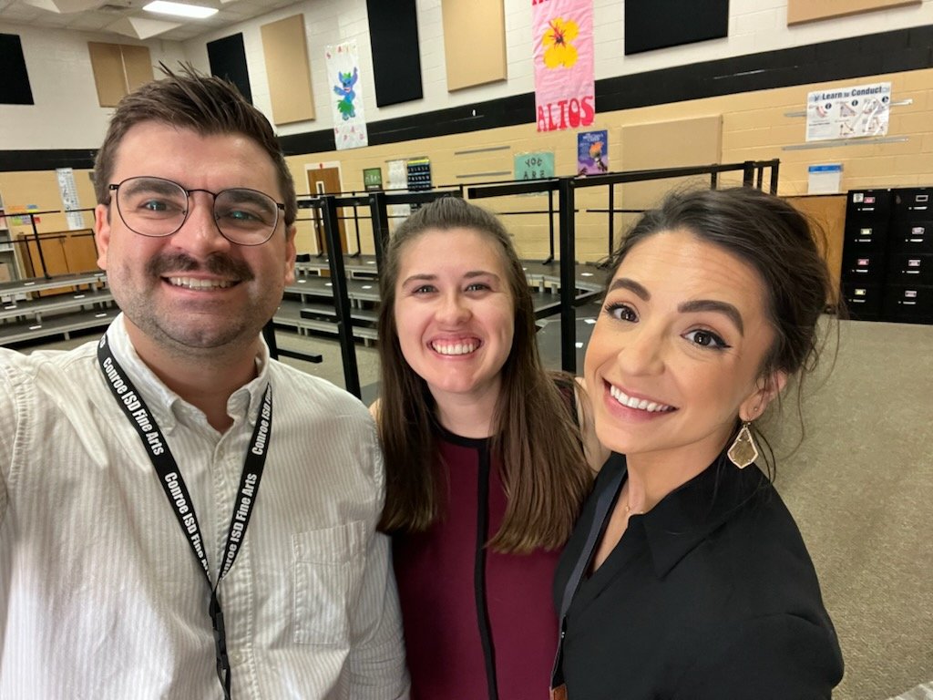 What an AH-mazing day welcoming our students back to Conroe Choir!!! Looking forward to seeing everyone tomorrow! 🥳🥳
<a href="/ConroeFineArts/">Dr. Robert Horton</a> <a href="/ConroeHSCISD/">Conroe High School, Conroe ISD</a> <a href="/Tasha_Smith78/">Tasha Smith</a>