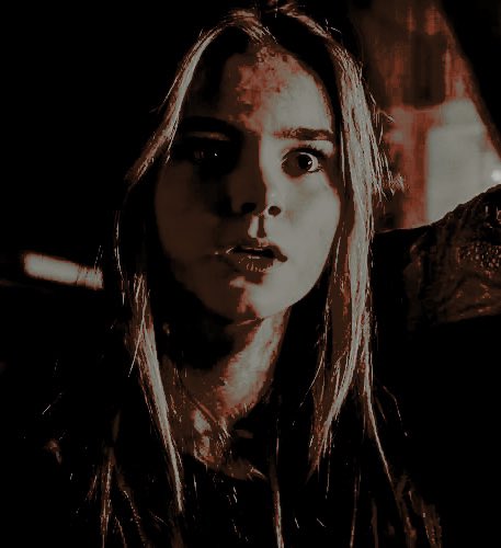 ・゜゜・． No matter where she is, it happens 𝓊𝓃𝑒𝓍𝓅𝑒𝒸𝓉𝑒𝒹𝓁𝓎; the sharp snap of a twig or the rustle of a tree draws her into a waking 𝕟𝕚𝕘𝕙𝕥𝕞𝕒𝕣𝕖. She clutches her head and sinks into a crouch, quivering with wide, staring eyes seeing more than her surroundings.