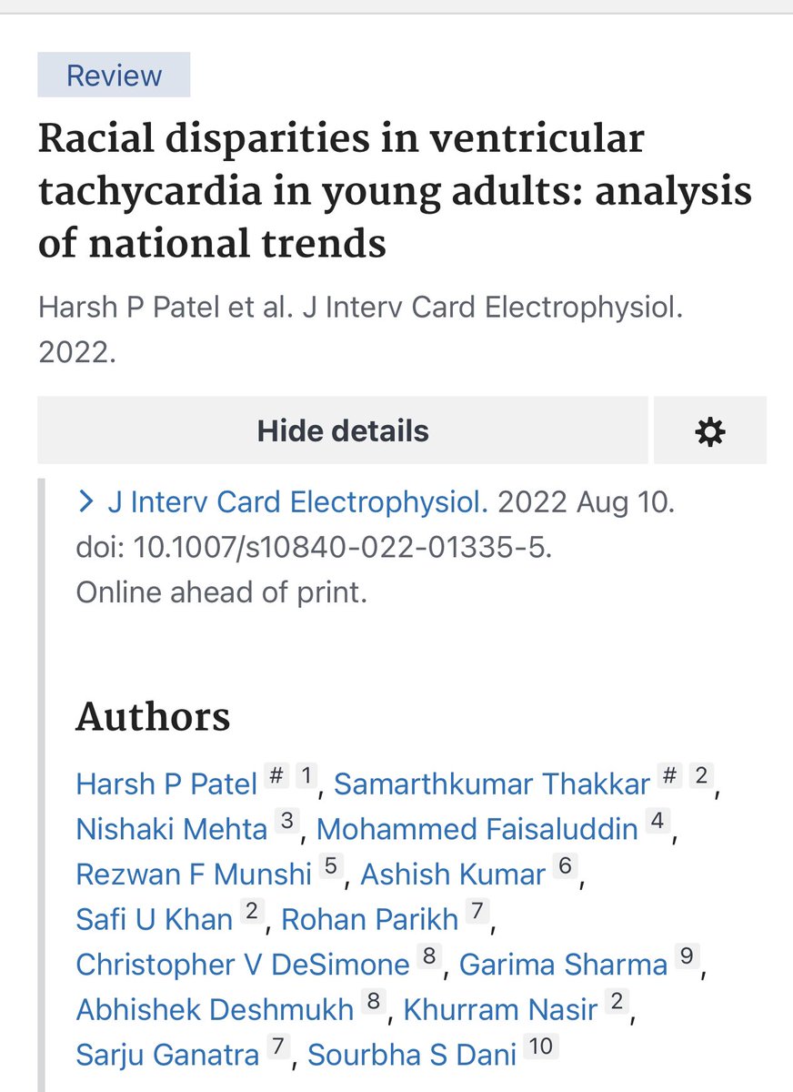Important topic targeting young population. Big thanks to dream team.
<a href="/abhishek_mbbs/">Abhishek</a> <a href="/SaurabhSDani/">Saurabh S Dani, MD, MSc, FACC, FASE</a> <a href="/DrDeese99/">Christopher DeSimone, MD, PhD</a> <a href="/SarjuGanatraMD/">Sarju Ganatra, MD, FACC</a> <a href="/khurramn1/">Khurram Nasir</a> <a href="/GarimaVSharmaMD/">Garima Sharma M.D</a> <a href="/thakkar_samarth/">Samarth Thakkar</a> <a href="/Ashish_Kumar_MD/">Ashish Kumar, MD</a> <a href="/RohanParikhMD/">Rohan Parikh</a> <a href="/safinmc/">Safi U. Khan, MD, MS</a> <a href="/MoFaisaluddin/">Mohammed Faisaluddin, MD</a> 

link.springer.com/article/10.100…
