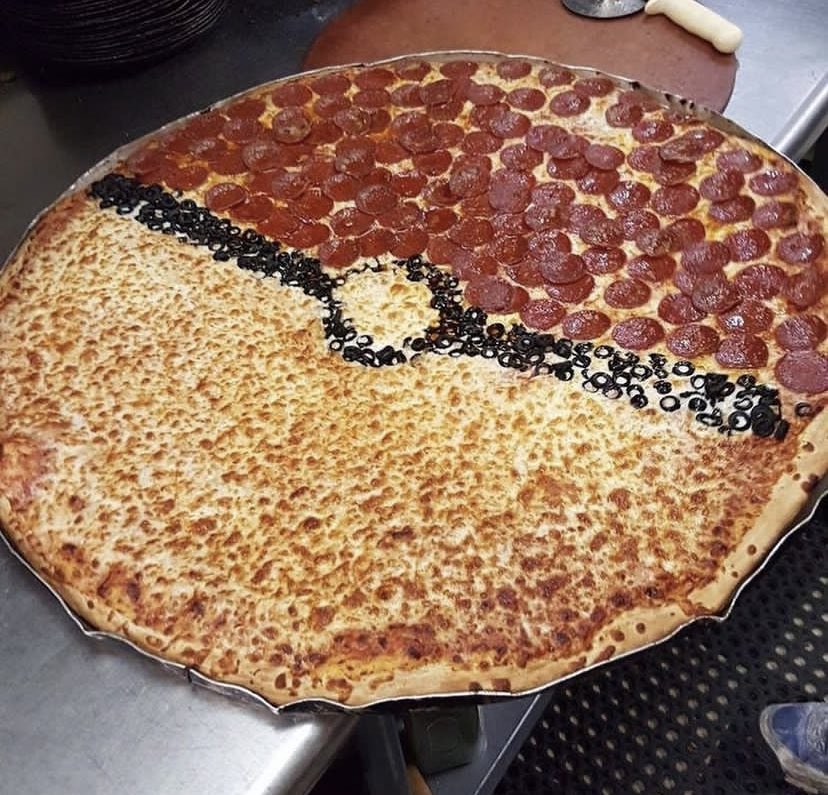 Omg a pokeball pizza