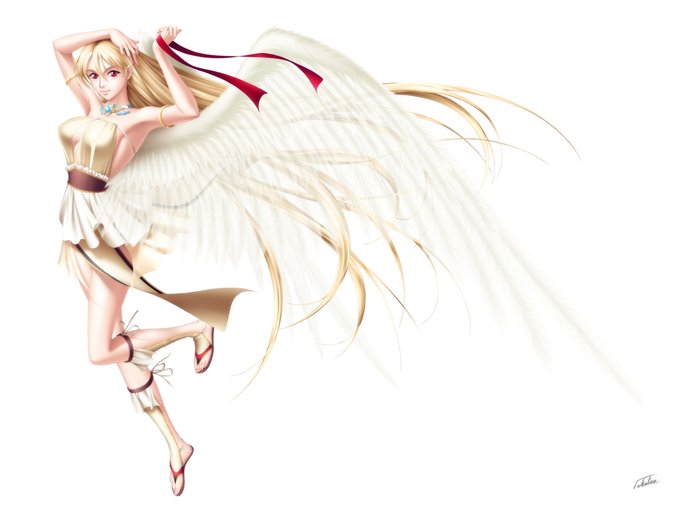 #見た人もなにか無言で羽根付の何かをあげる 