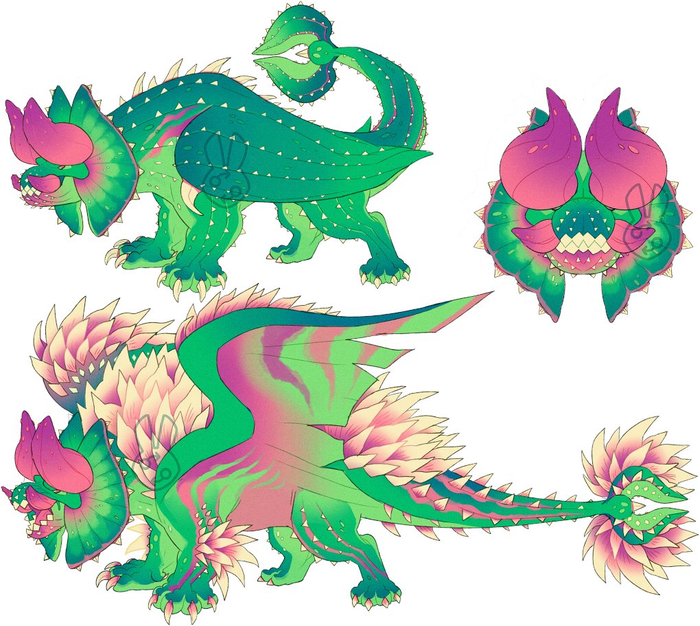 odvunir's tweet photo. polished custom of a cactus nergigante/diablos (lightly dusted with some deviljho) for @feveretro !

click through for non-butchered-by-twitter version -> https://t.co/cL242WwheF https://t.co/1xdd6QLbSt