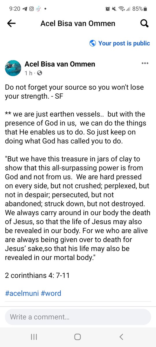 Go back to the source so you won't lose your strength #acelmuni #word